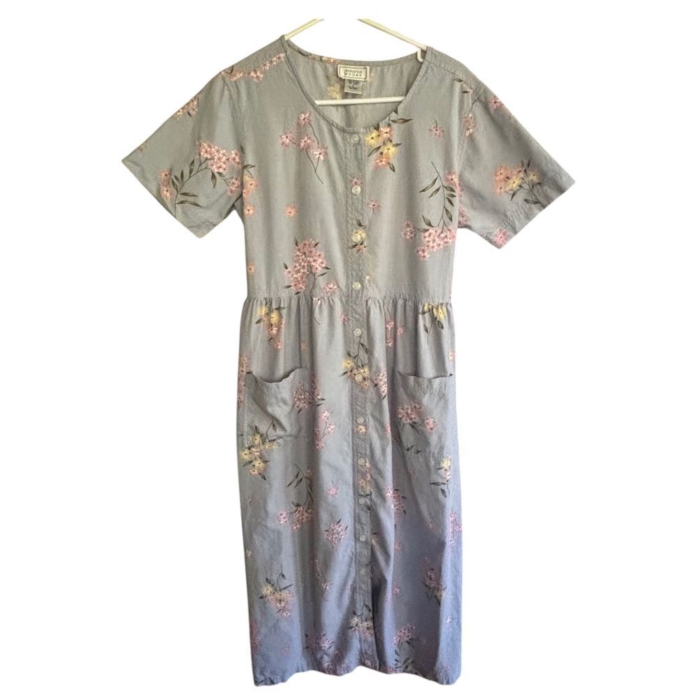 Vintage Women's Jennifer Moore Floral Bloomcore Cottagecore Cotton Dress